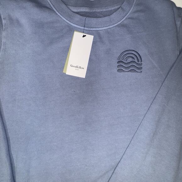 Goodfellow & Co Blue Crewneck Terry Pullover Sweatshirt Men's Large - Picture 3 of 7